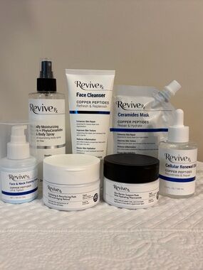 Revive RX copper peptide cleanser face neck cream skin barrier wipes ceramides
